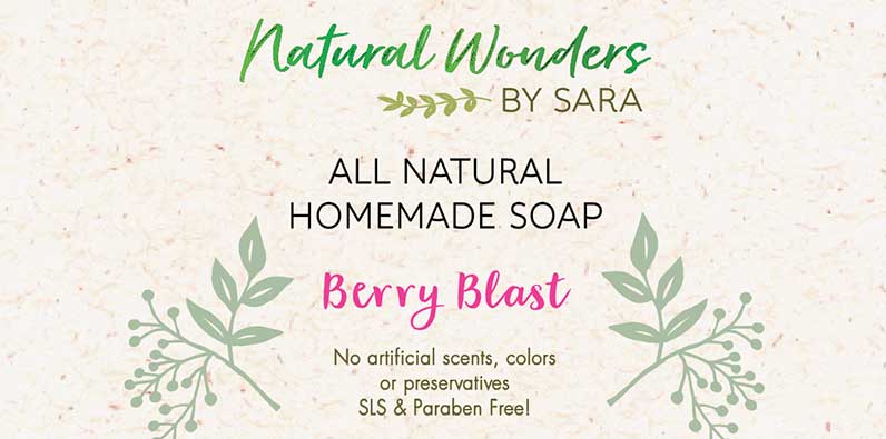 Natural Wonders | Soap Label - Berry Blast