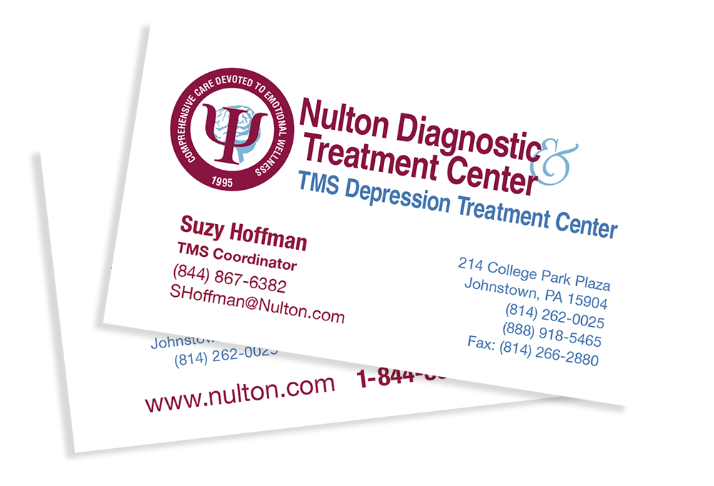Nulton Diagnostic | TMS Treatment Center Business Cards