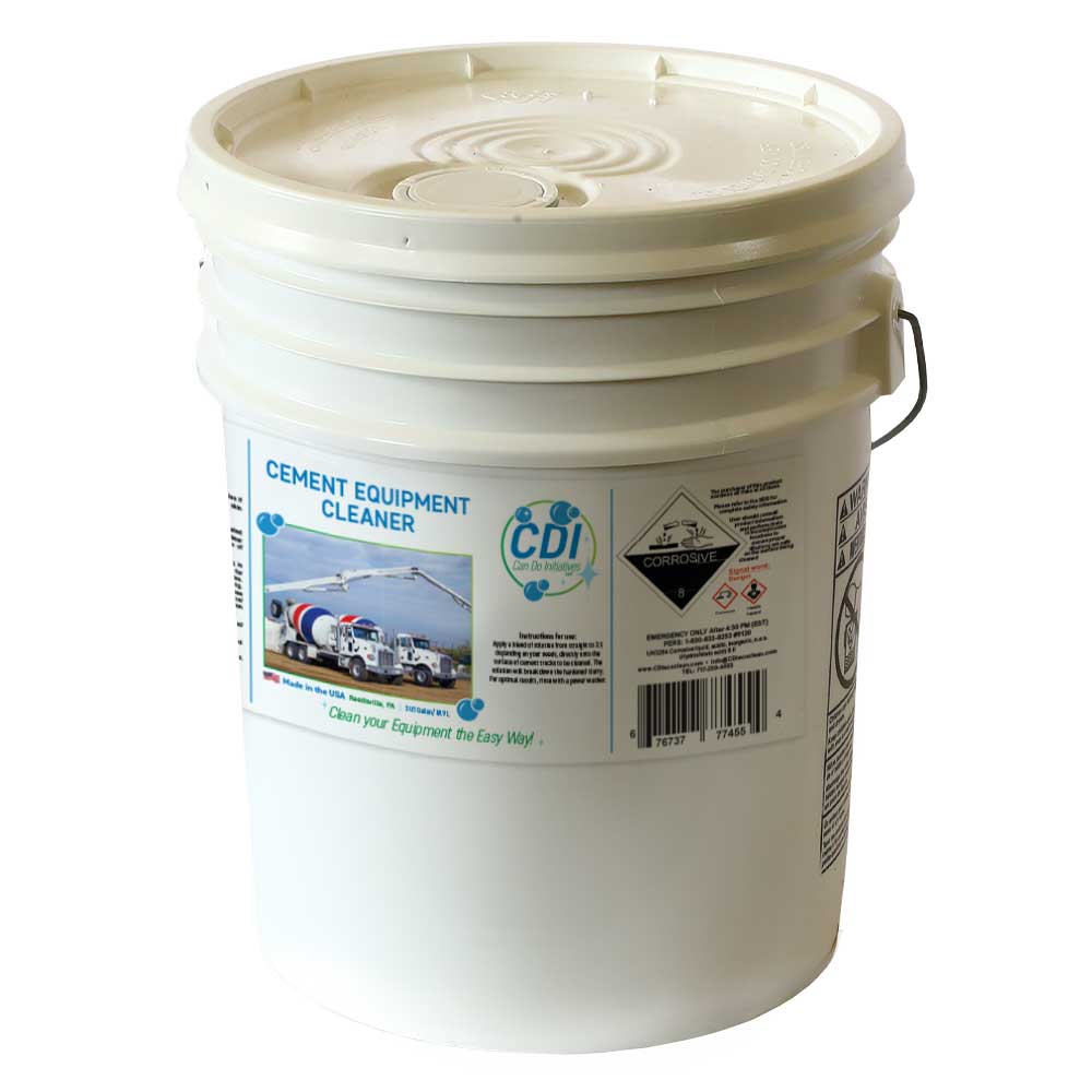 Can Do Initiatives | Cement Equipment Cleaner | 5 Gallon Bucket Label