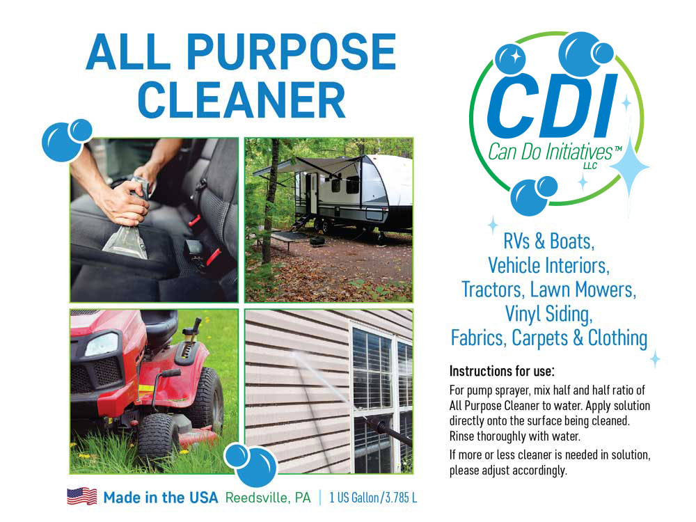 Can Do Initiatives | All Purpose Cleaner | 1 Gallon Jug Back Label Can Do Initiatives | All Purpose Cleaner | 1 Gallon Jug Back Label