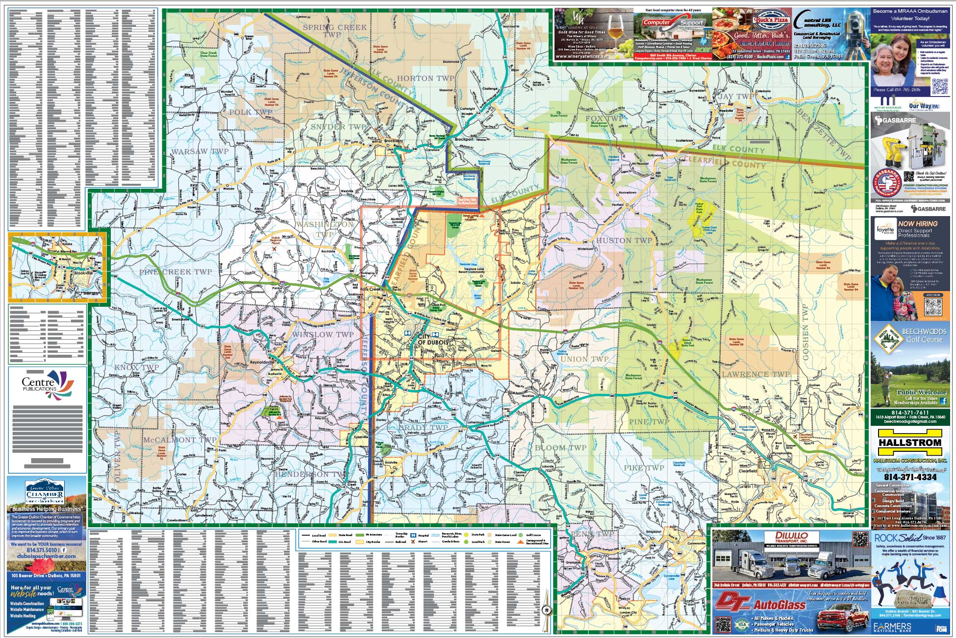 DuBois-map-26 Greater DuBois Area Map Inside